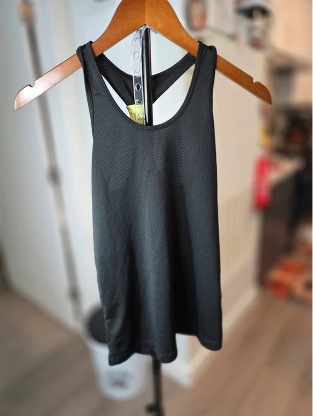 Polyester blend athletic tank top, racerback style
